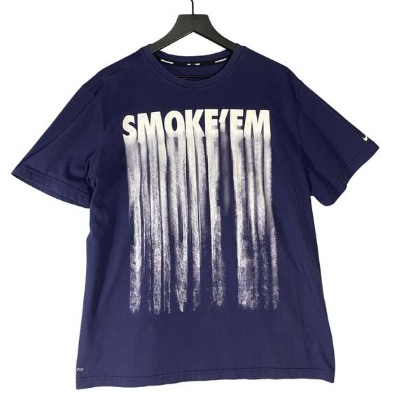 Nike Other - Nike Dri-Fit Smoke‎ ‘Em Graphic T-Shirt Men’s XL Blue Athletic Sports Tee